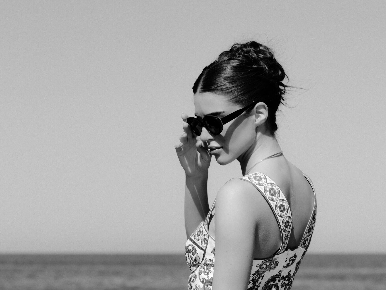 Noir et blanc, bord de mer