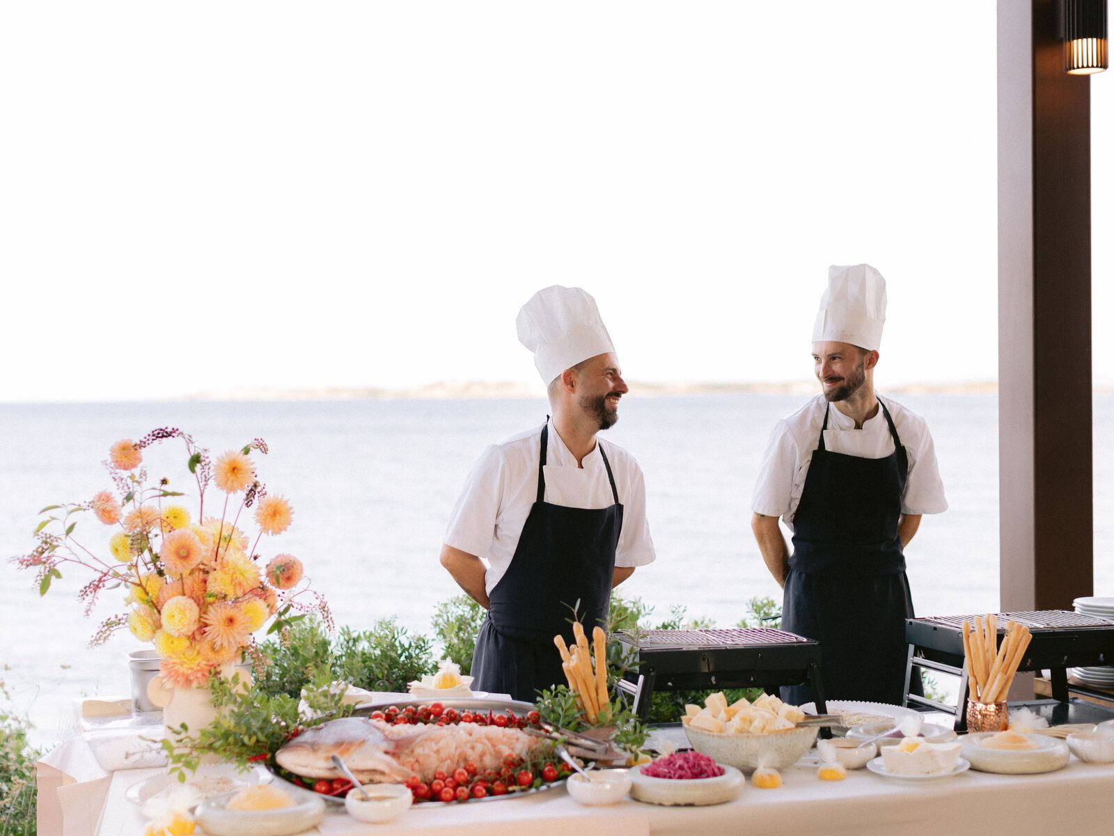 Les chefs, face à la mer